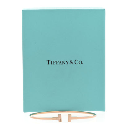 Tiffany 18K Rose Gold Narrow T Wire Bracelet 6 of 6