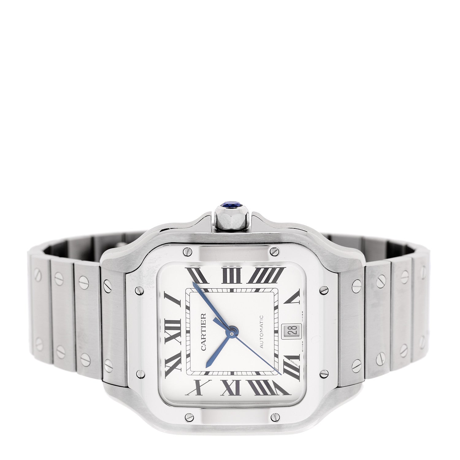 Cartier Stainless Steel 39.8mm Santos De Cartier Automatic Watch 2 of 5