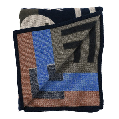 Hermes Wool Cashmere Avalon Enigmatic Blanket Navy 2 of 3