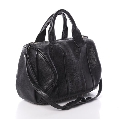 Alexander Wang Pebbled Lambskin Rocco Black Rose Gold Hardware 4 of 10