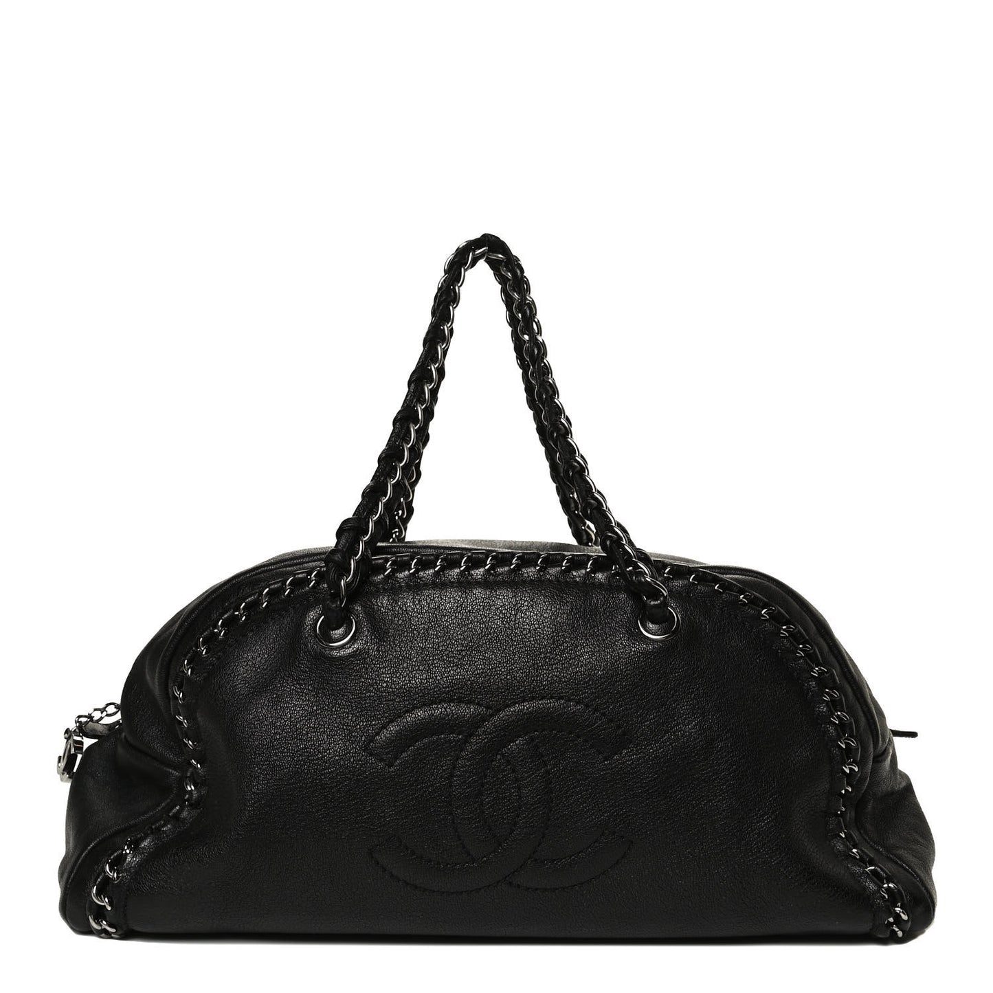 Goatskin Luxe Ligne Bowler Black