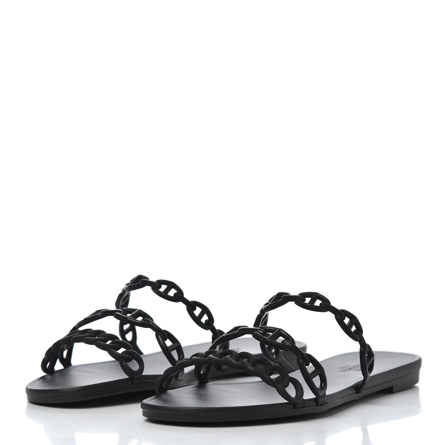 Rubber Chaine d'Ancre Rivage Sandals 38 Black