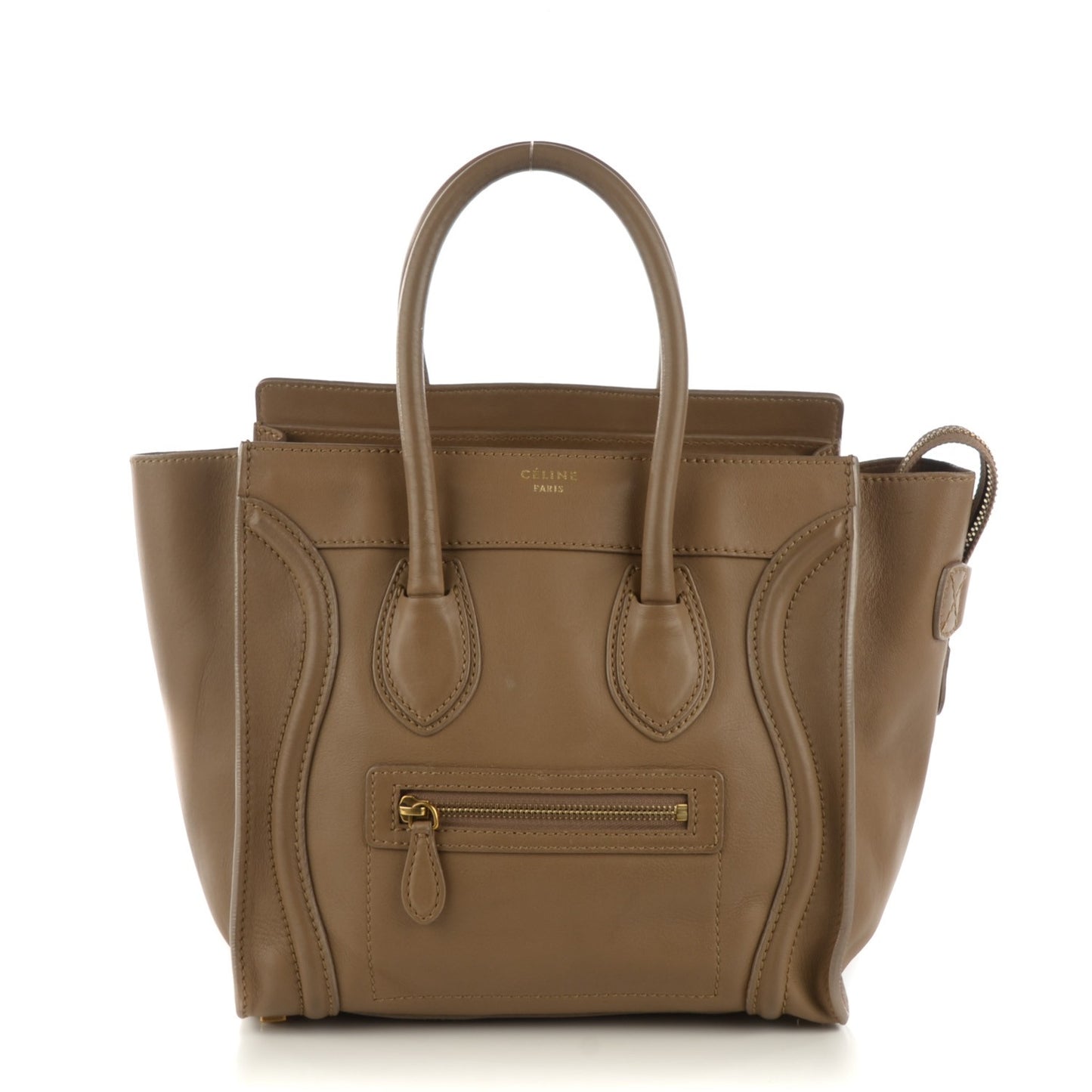 Smooth Calfskin Micro Luggage Camel