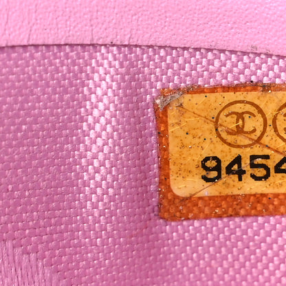 Chanel Calfskin Quilted Cambon Card Holder Pink Black 7 of 16