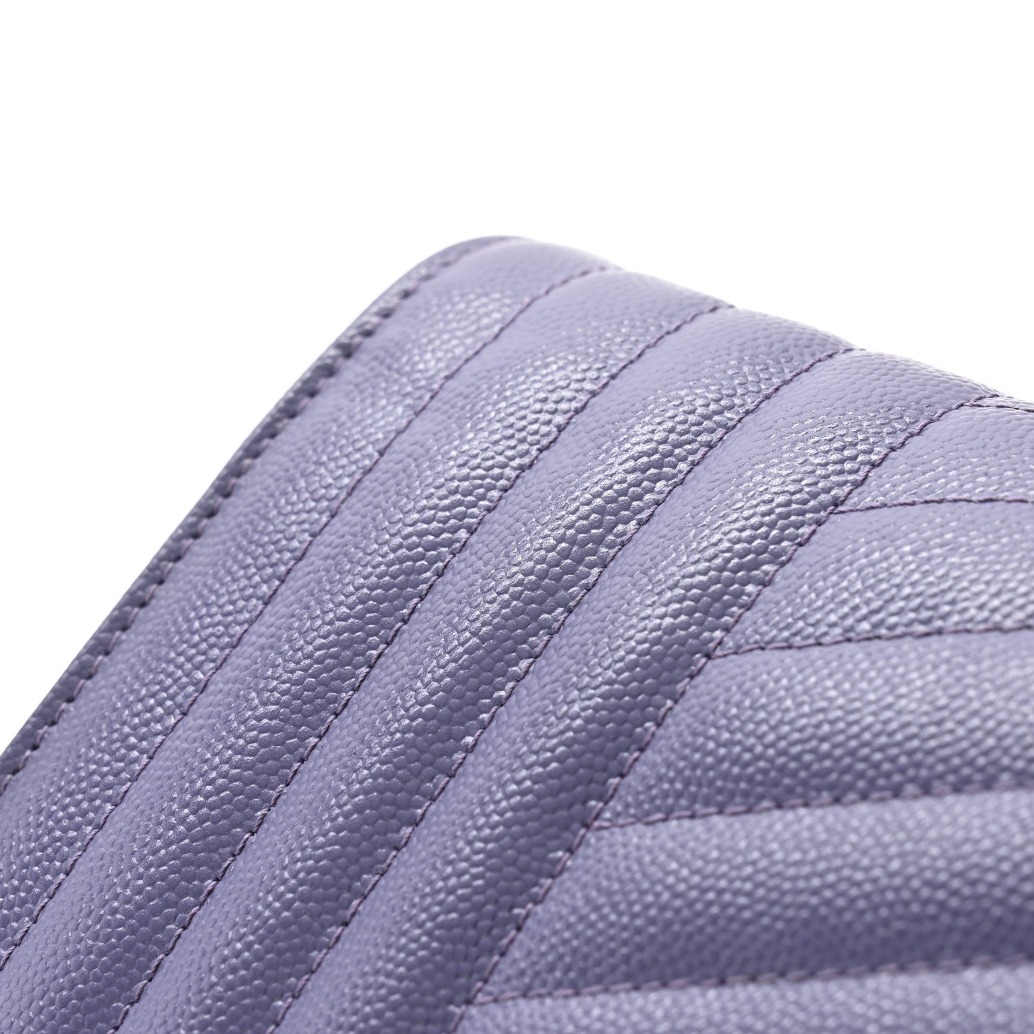 Saint Laurent Grain De Poudre Mixed Matelasse Triquilt Monogram Chain Wallet Mauve 13 of 13