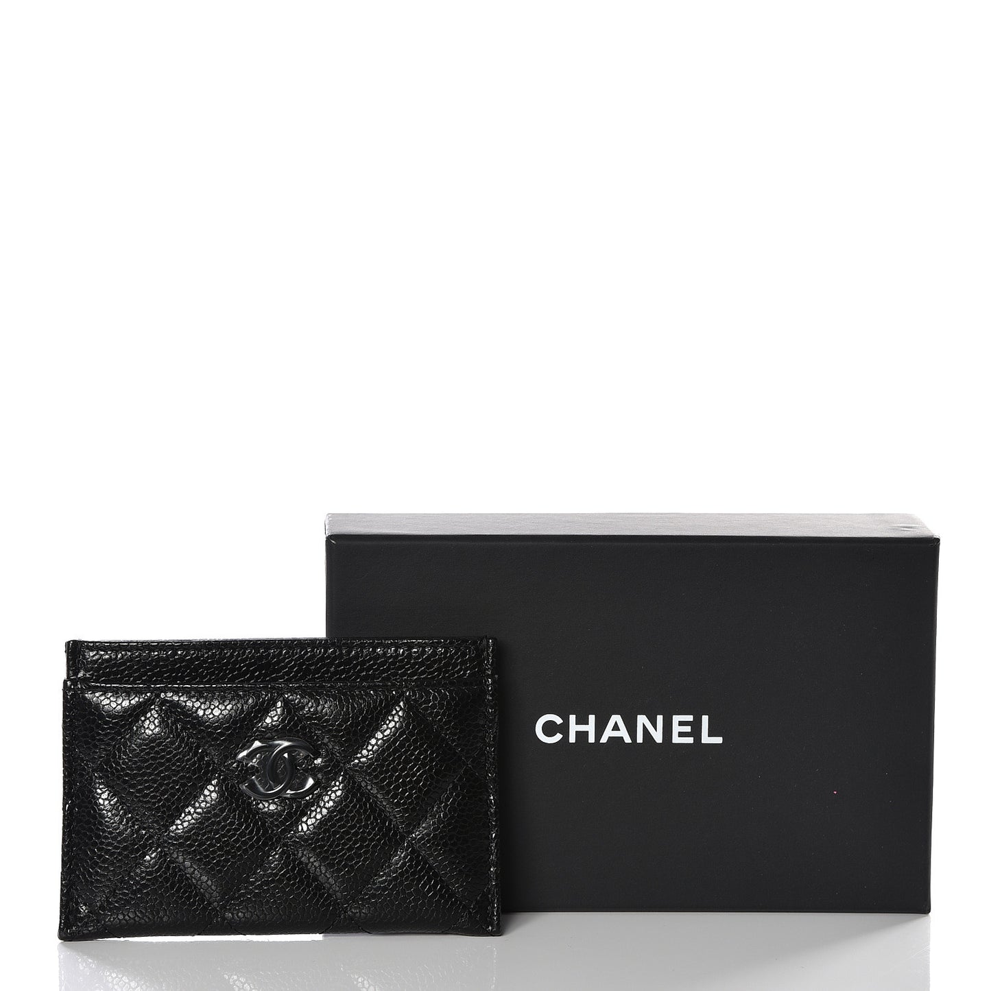 Caviar Quilted Incognito Card Holder Black