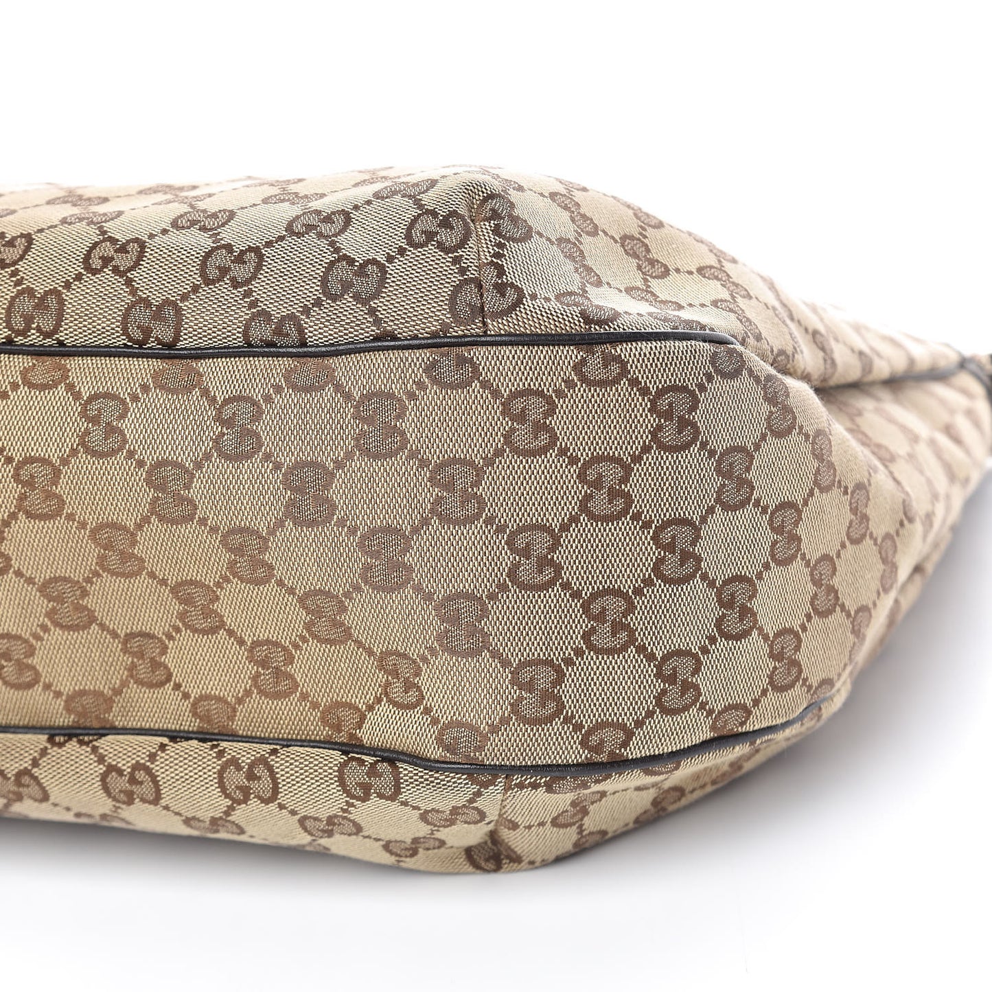Monogram Large New Ladies Web Hobo Dark Brown