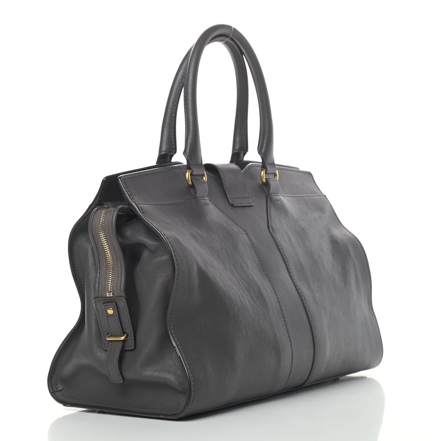 Saint Laurent Sheepskin Medium Cabas ChYc Grey 2 of 7