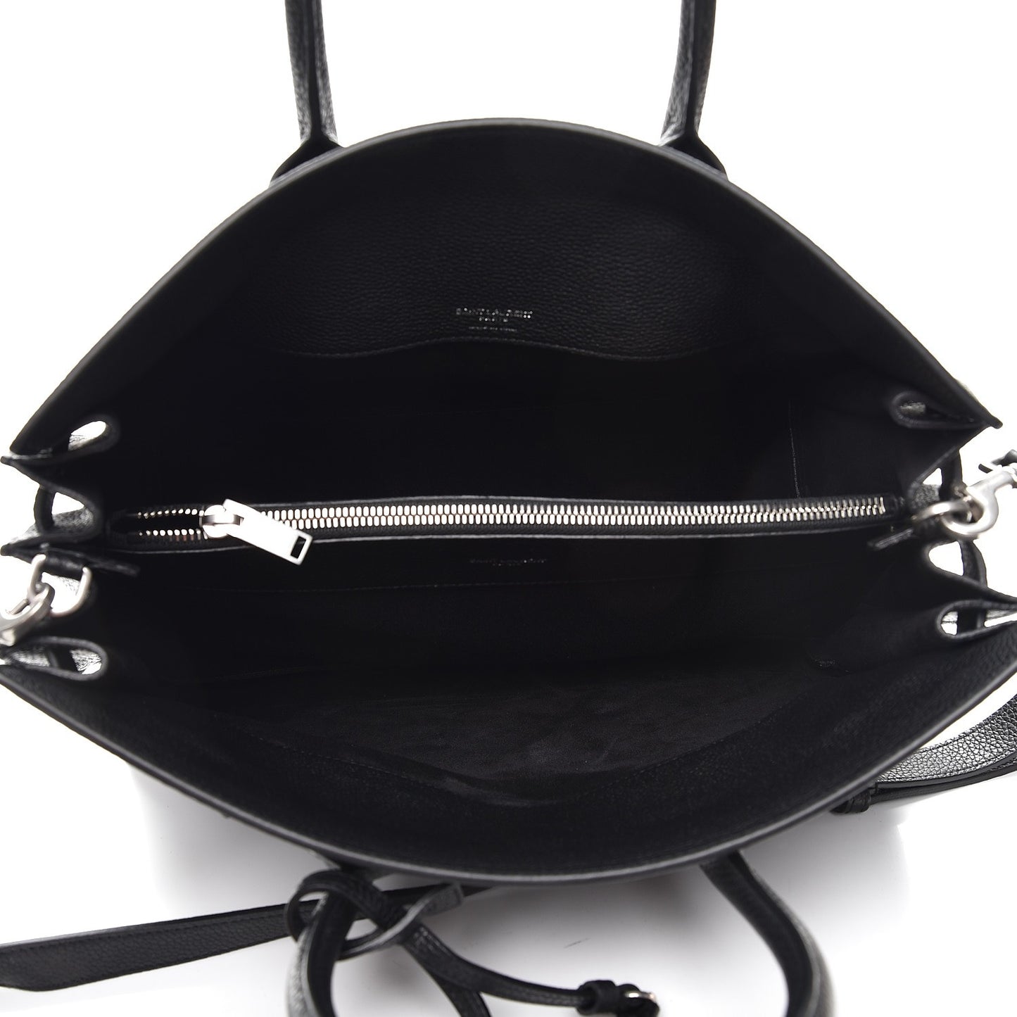 Grained Calfskin Small Supple Sac De Jour Black