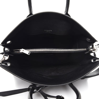 Saint Laurent Grained Calfskin Small Supple Sac De Jour Black 6 of 12
