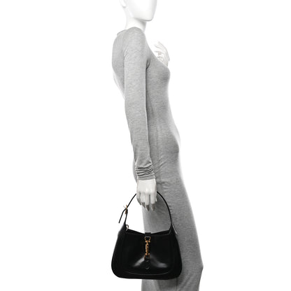 Gucci Boarded Dyana Lux Calfskin Small Jackie 1961 Hobo Black 2 of 11