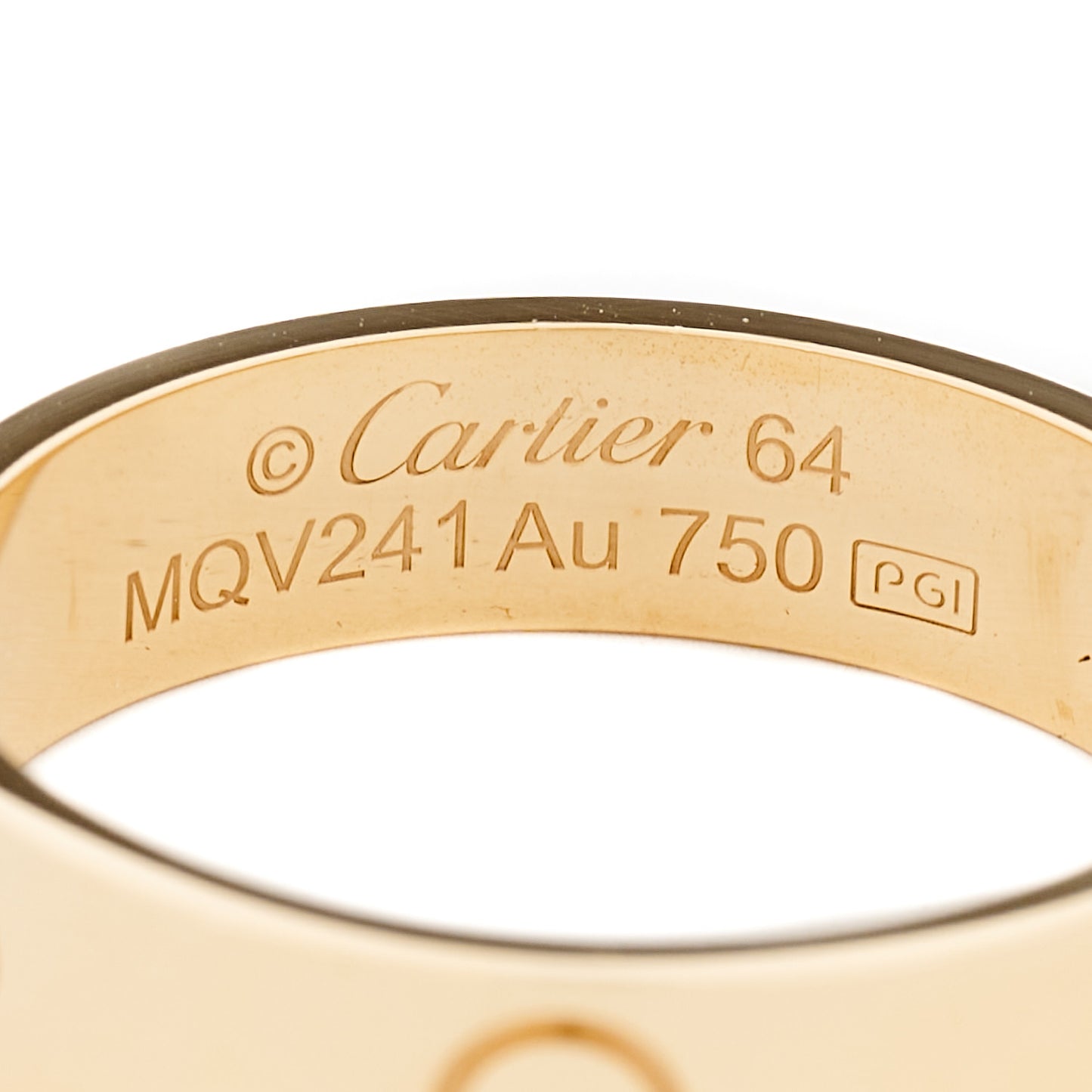 18K Yellow Gold 5.5mm LOVE Ring 64 10.75