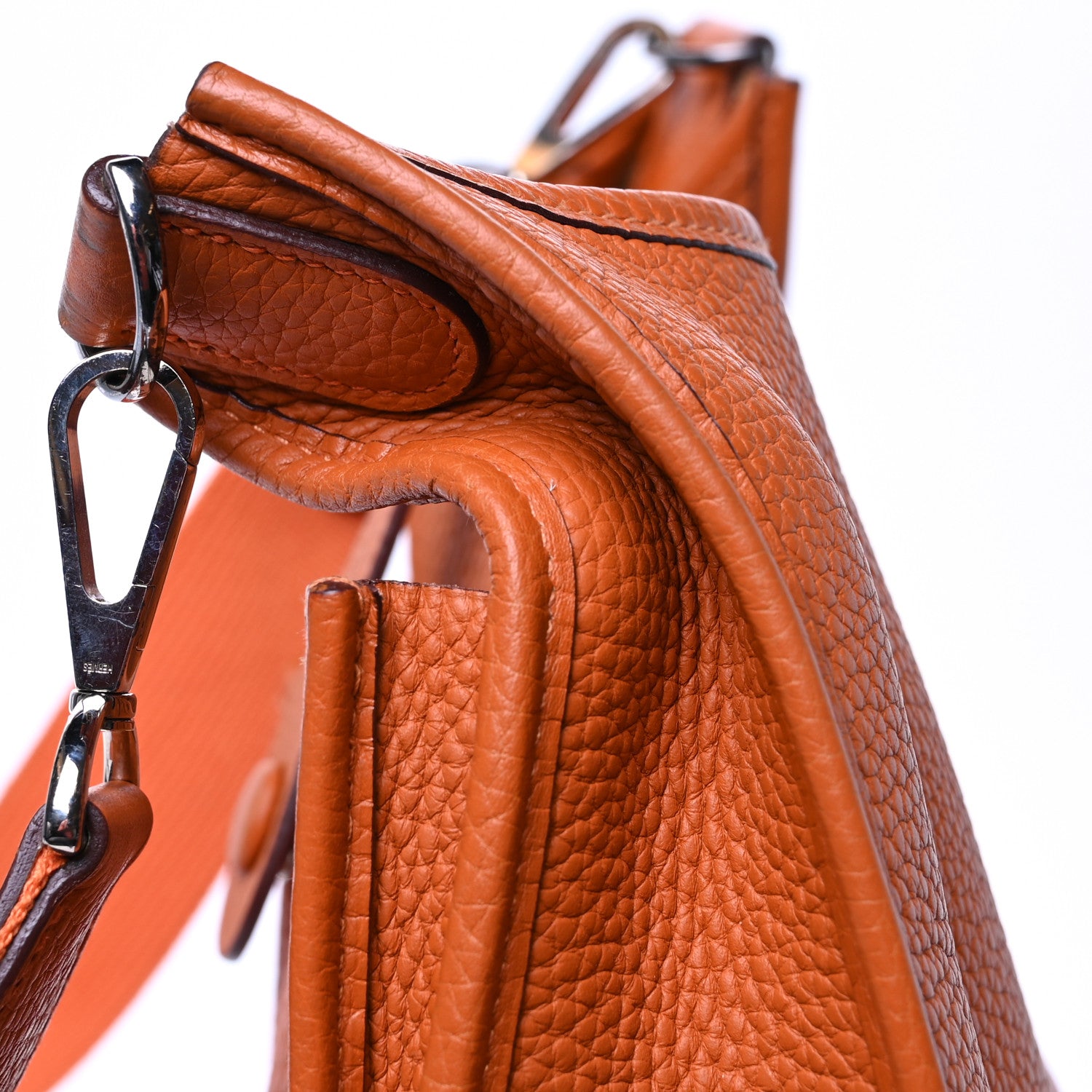 Hermes Taurillon Clemence Evelyne II PM Orange 13 of 13