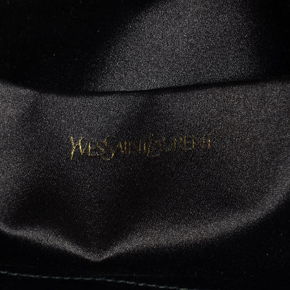 Saint Laurent Textured Patent Monogram Large Belle De Jour Clutch Black 7 of 8