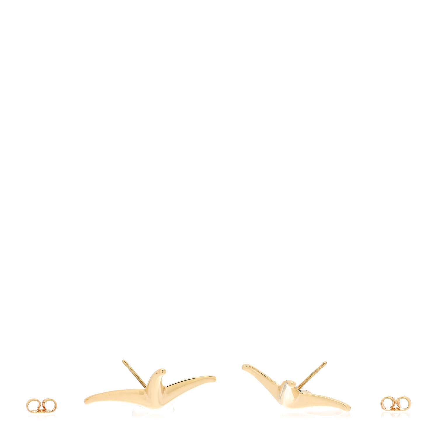 Tiffany 18K Yellow Gold Elsa Peretti Starfish Earrings 3 of 4