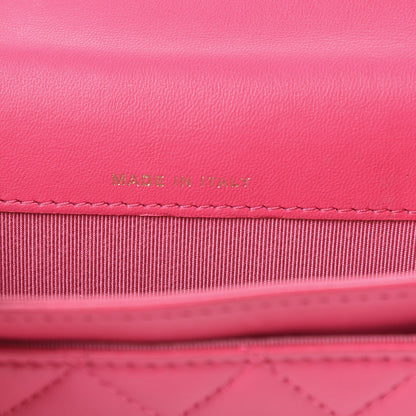 Chanel Lambskin Quilted Flap Card Holder Dark Pink 7 of 17