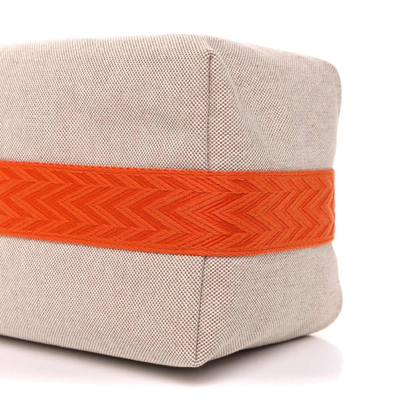 Canvas Large Bride-A-Brac Pouch Natural Orange