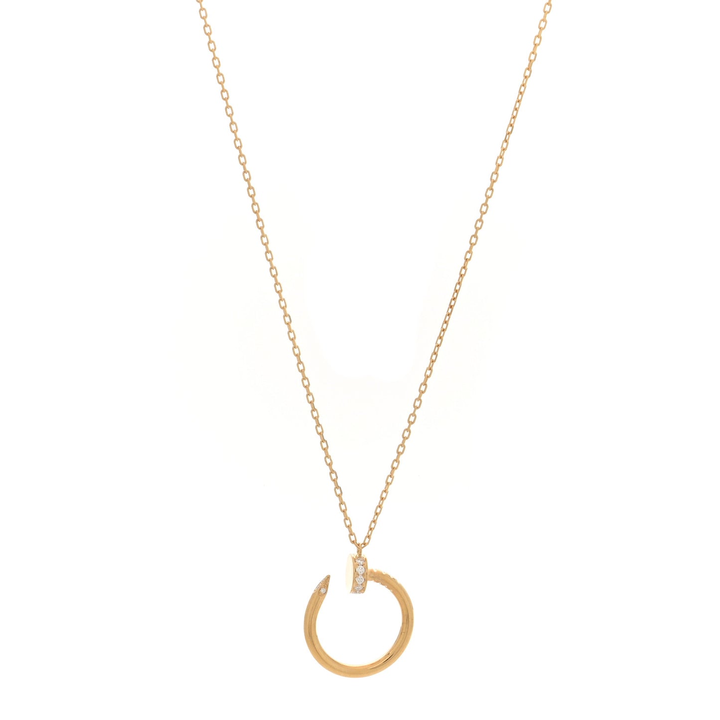 18K Yellow Gold Diamond Juste Un Clou Pendant Necklace