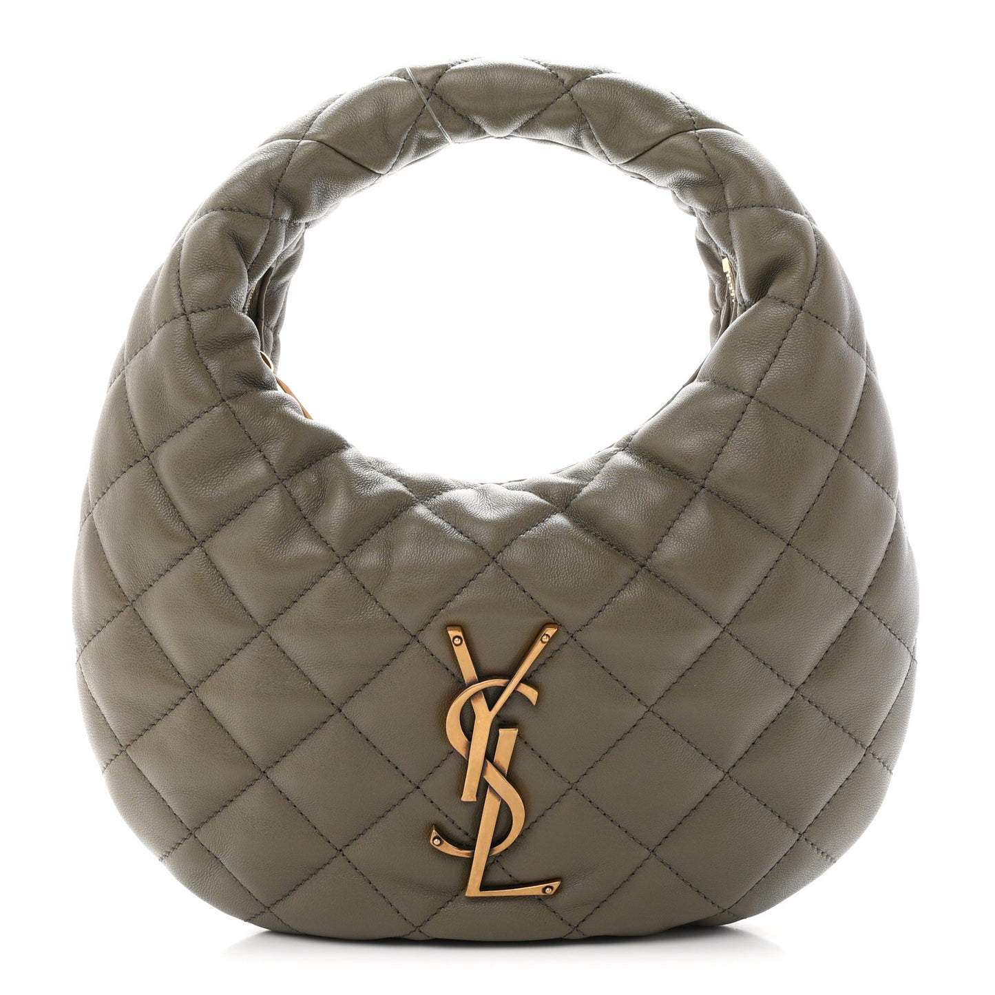 Lambskin Quilted Icarino Bag Dark Strong Moss