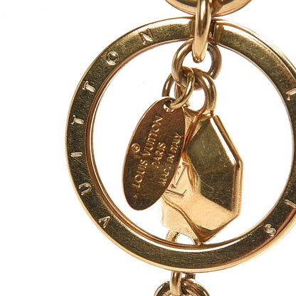 Louis Vuitton LV Facettes Bag Charm Key Holder Gold 3 of 4
