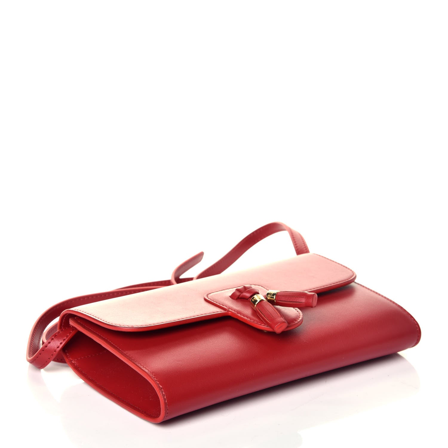 Celine Smooth Calfskin Tassels Wallet On Strap Red 4 of 8
