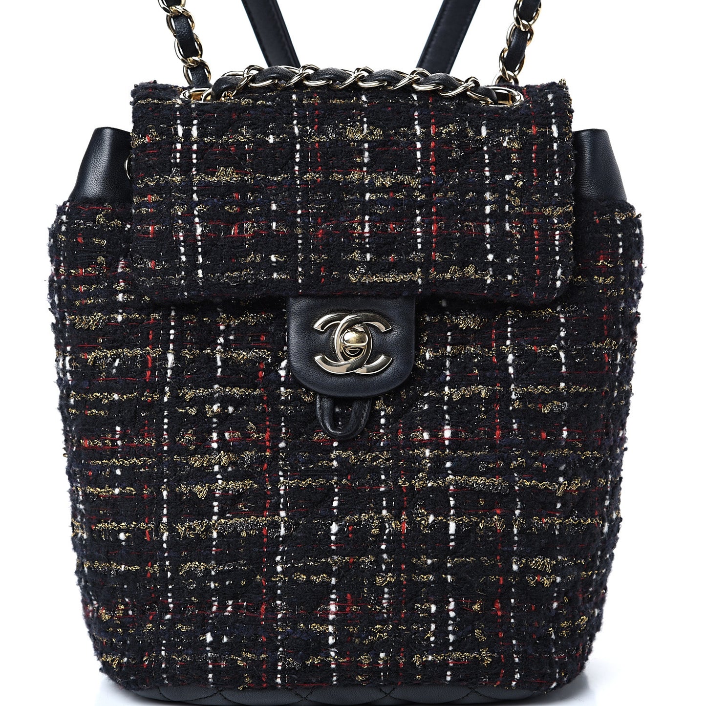 Tweed Mini Urban Spirit Backpack Black Gold