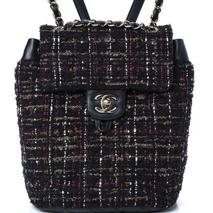 Chanel Tweed Mini Urban Spirit Backpack Black Gold 7 of 10