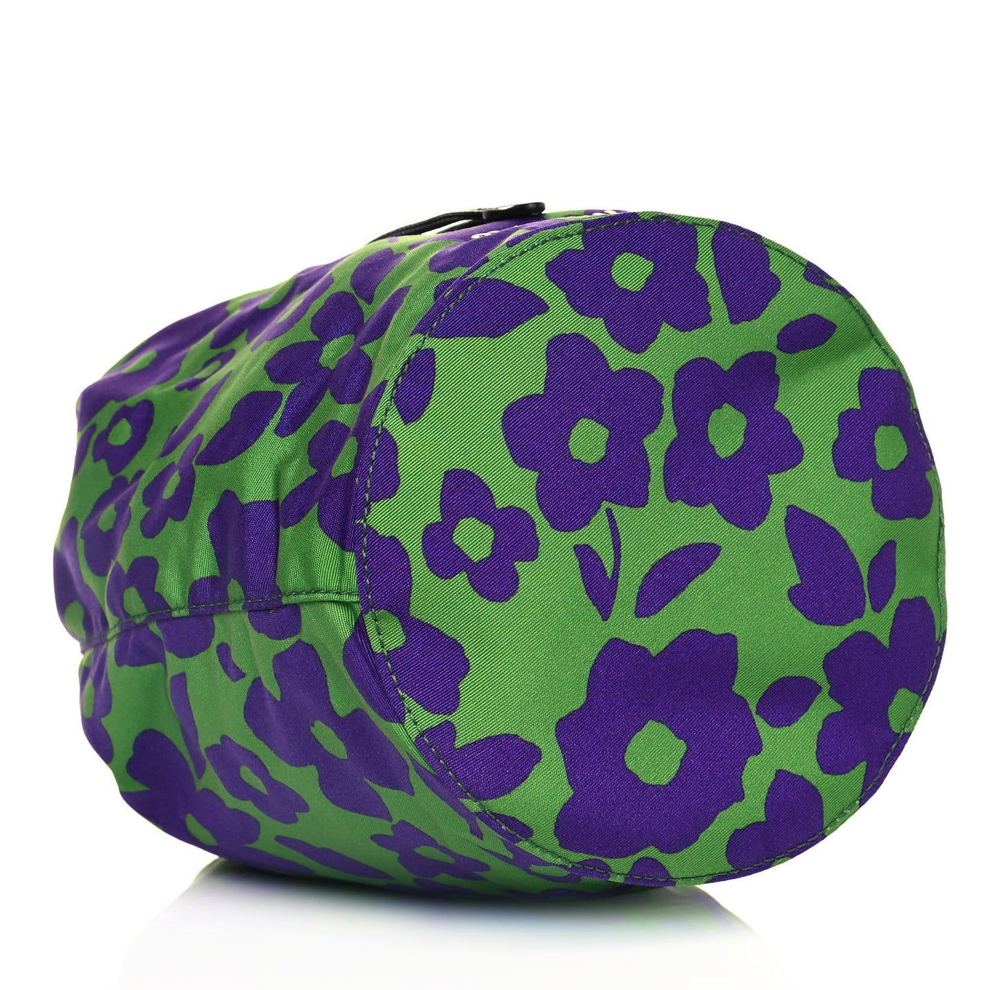 Tessuto Nylon Faille Print Pouch Verde Anemone