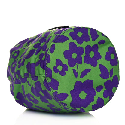 Miu Miu Tessuto Nylon Faille Print Pouch Verde Anemone 4 of 10