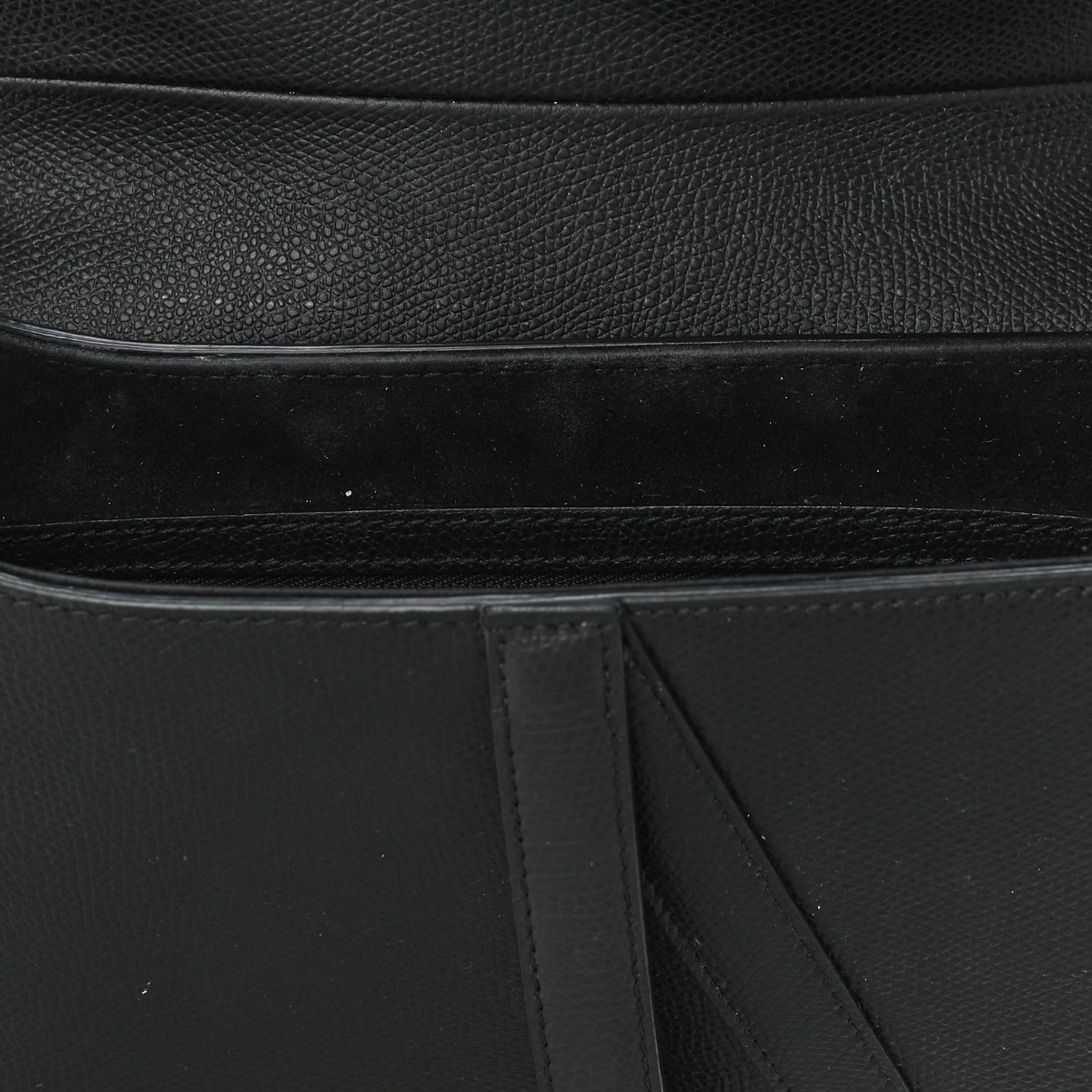 Christian Dior Grained Calfskin Saddle Bag Black 9 of 17