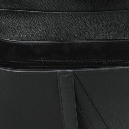 Christian Dior Grained Calfskin Saddle Bag Black 9 of 17