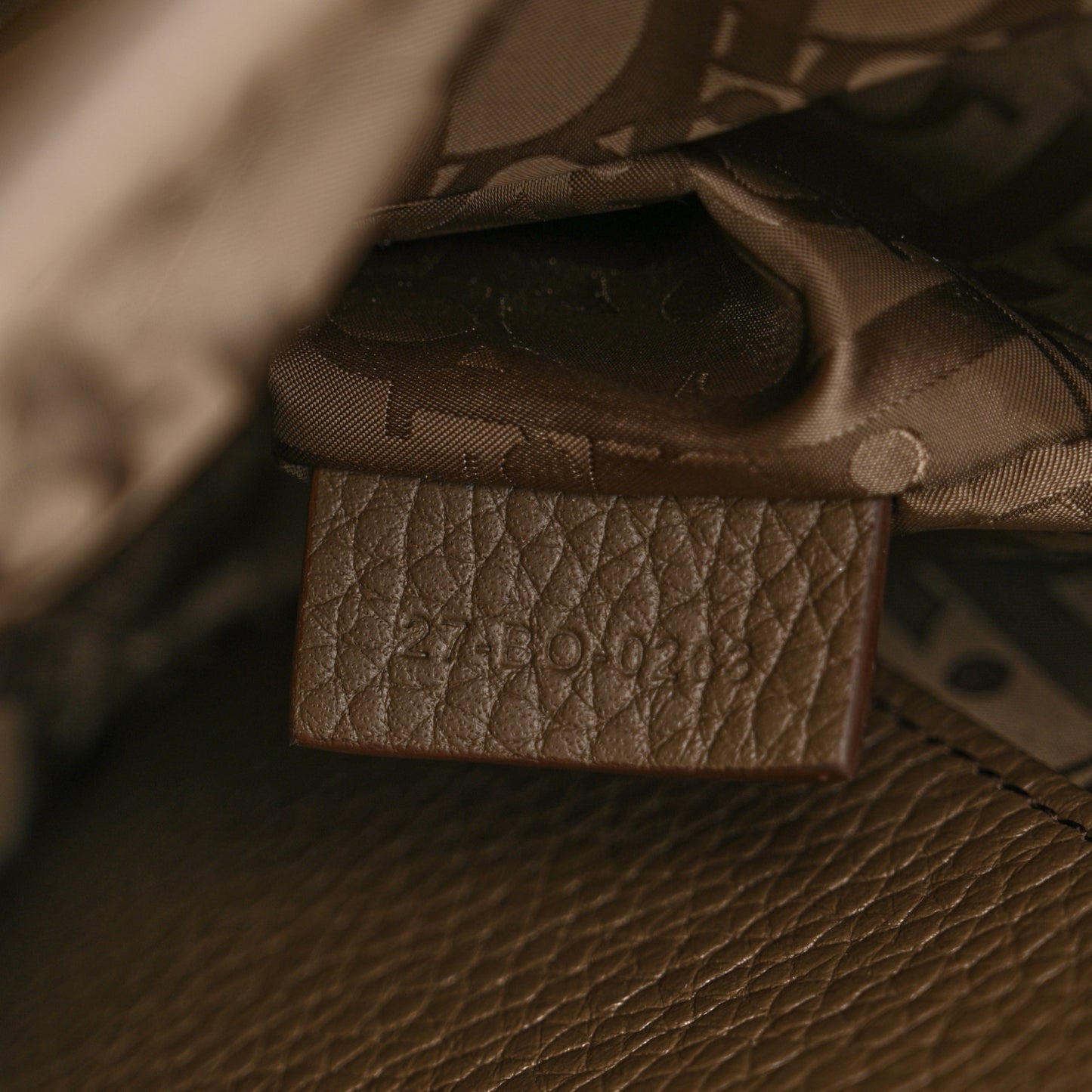 Grained Calfskin Mens Pillow Bag Khaki