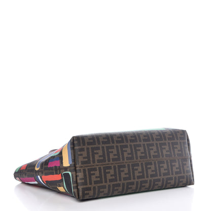 Fendi Zucca Spalmati Chalks Medium Roll Tote Tobacco Multicolor 4 of 8