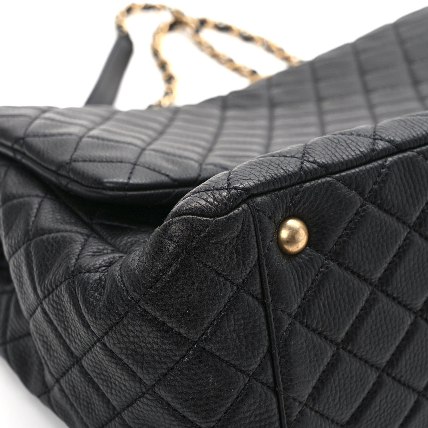 Chanel Calfskin Quilted XXL Travel Flap Bag Black 10 of 13