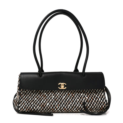 Chanel Tweed Calfskin Urban Essentials Small Shopping Bag Black Multicolor 1 of 10