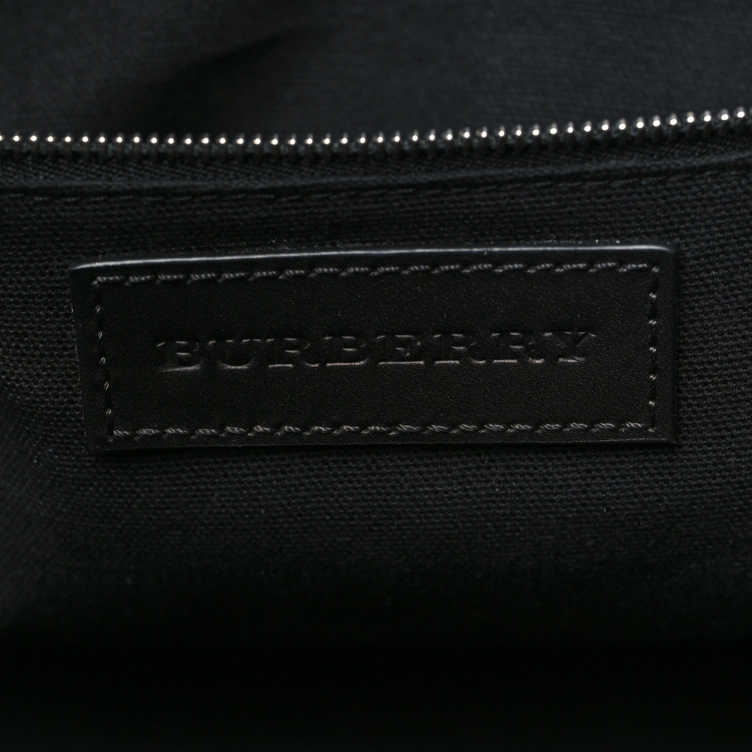 Burberry Canvas Mega Check Grained Calfskin Medium Harcourt Satchel Black 6 of 10