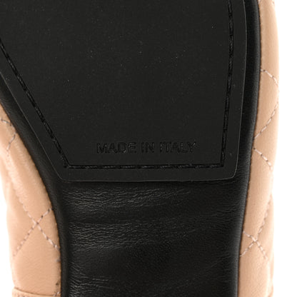 Chanel Lambskin Quilted Cap Toe Slipper With Pouch 37 Beige Black 7 of 14