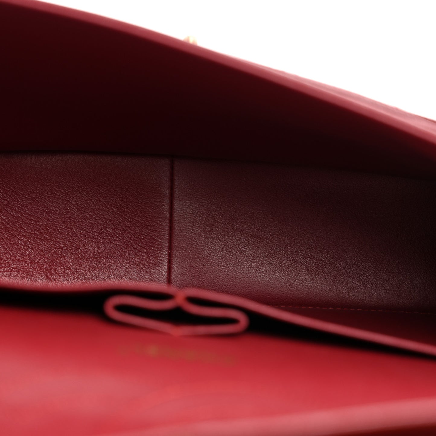 Iridescent Caviar Quilted Jumbo Double Flap Burgundy