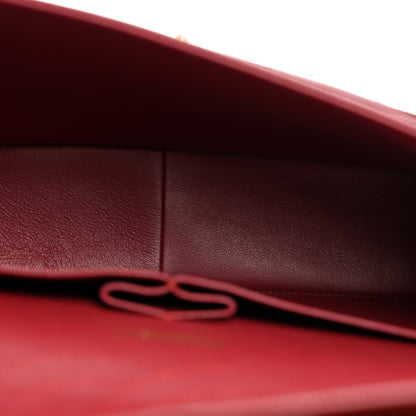 Chanel Iridescent Caviar Quilted Jumbo Double Flap Burgundy 5 of 10