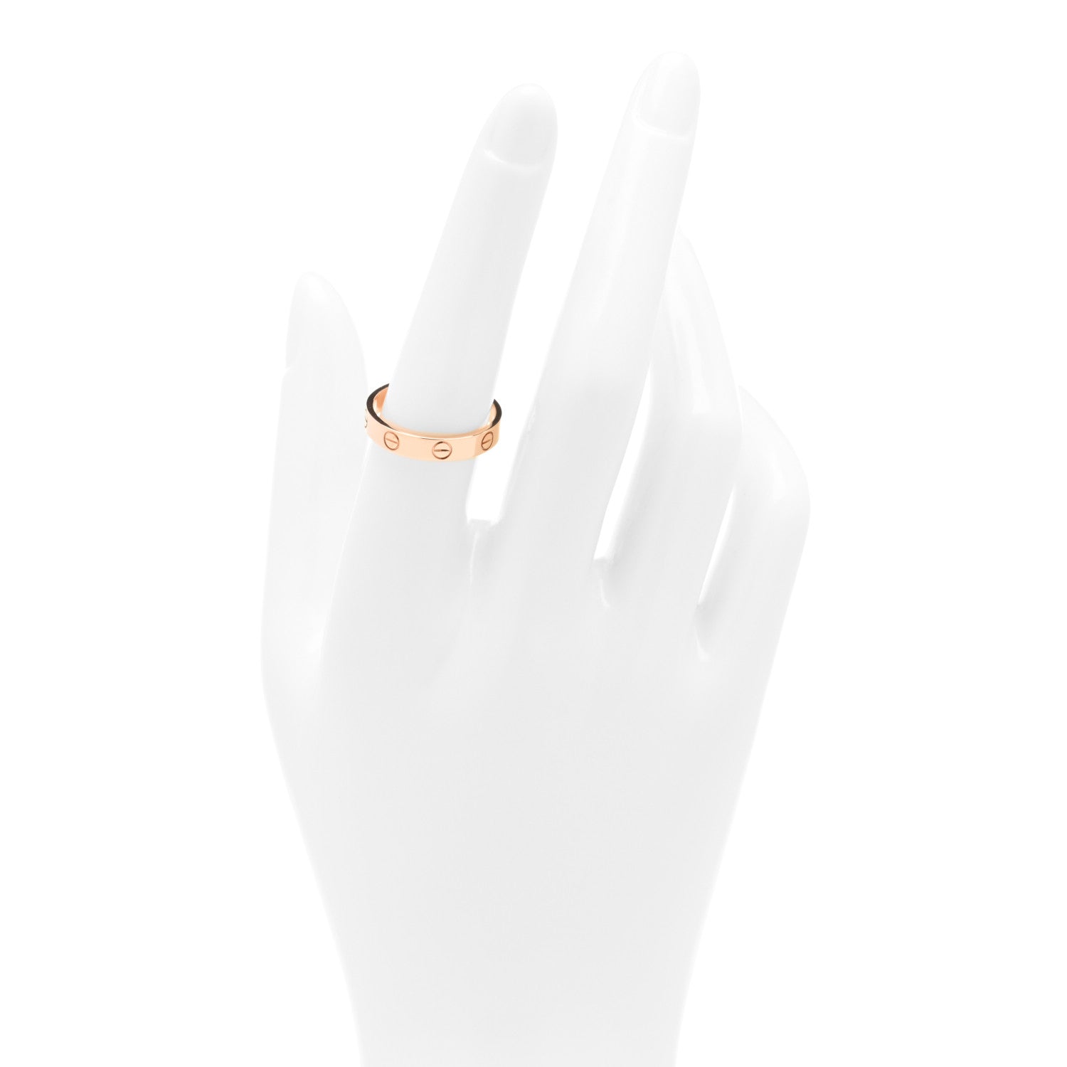 Cartier 18K Pink Gold 3.5mm LOVE Wedding Band Ring 55 7.25 2 of 5