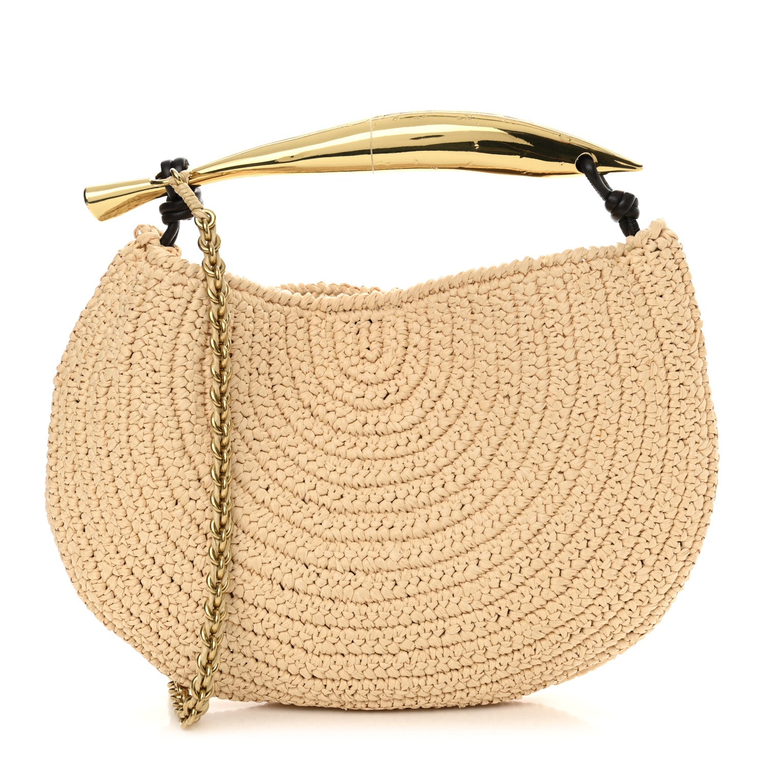Bottega Veneta Raffia Crochet Sardine With Chain Bag Natural Fondant 1 of 12