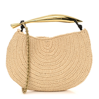 Bottega Veneta Raffia Crochet Sardine With Chain Bag Natural Fondant 1 of 12