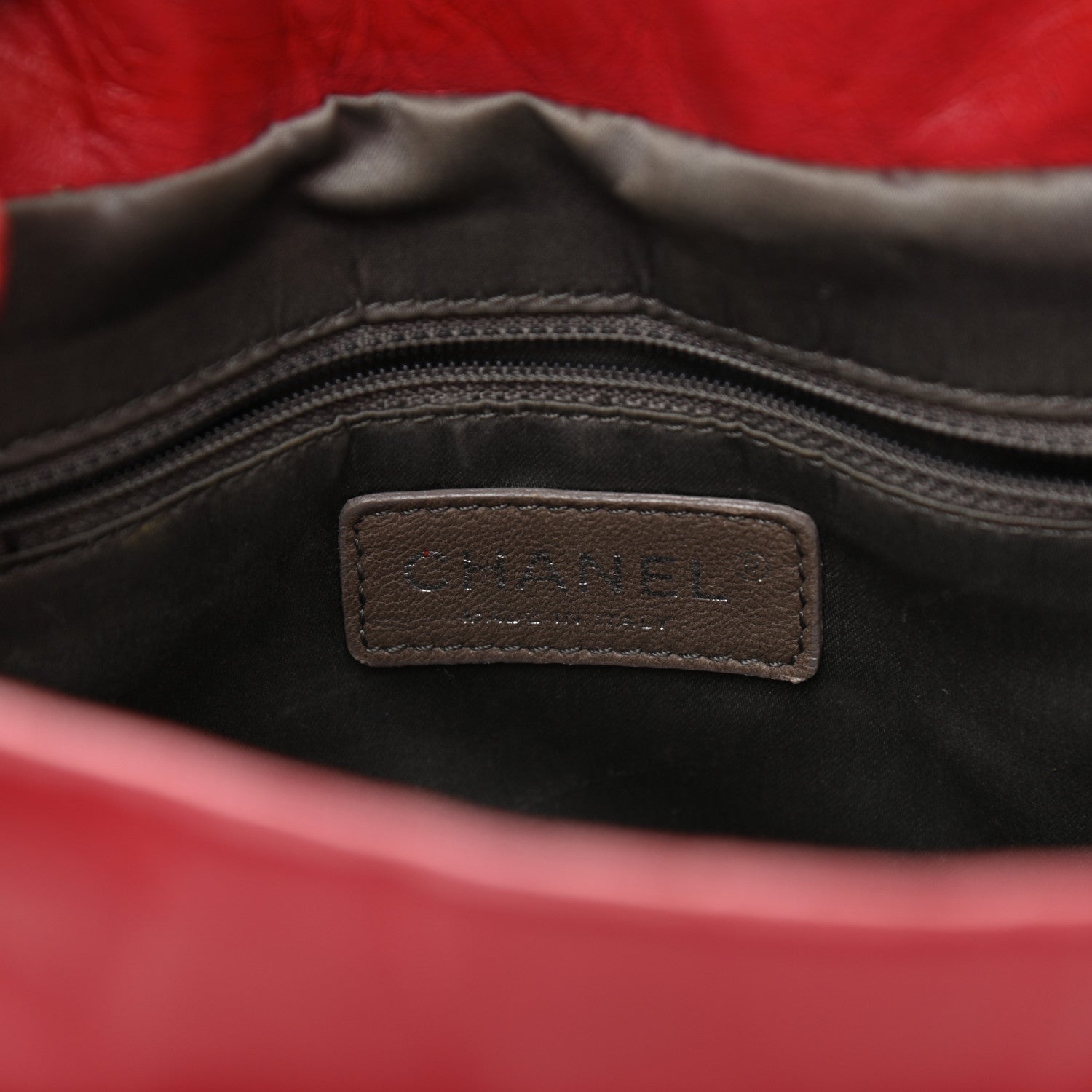 Chanel Lambskin Square Stitched Lax Accordion Shoulder Bag Red 6 of 11