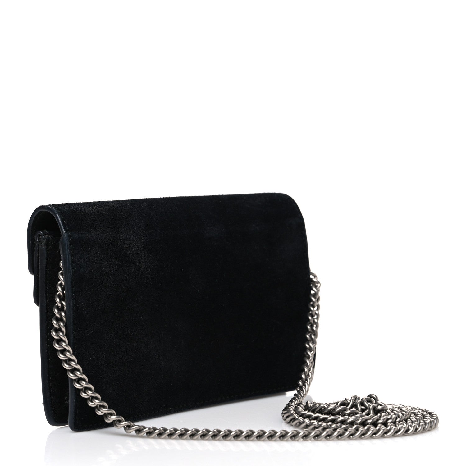 Gucci Suede Super Mini Dionysus Shoulder Bag Black 3 of 9