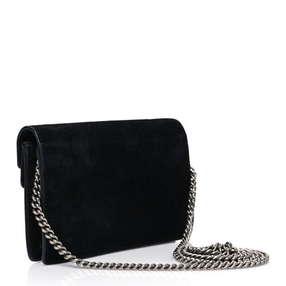 Gucci Suede Super Mini Dionysus Shoulder Bag Black 3 of 9