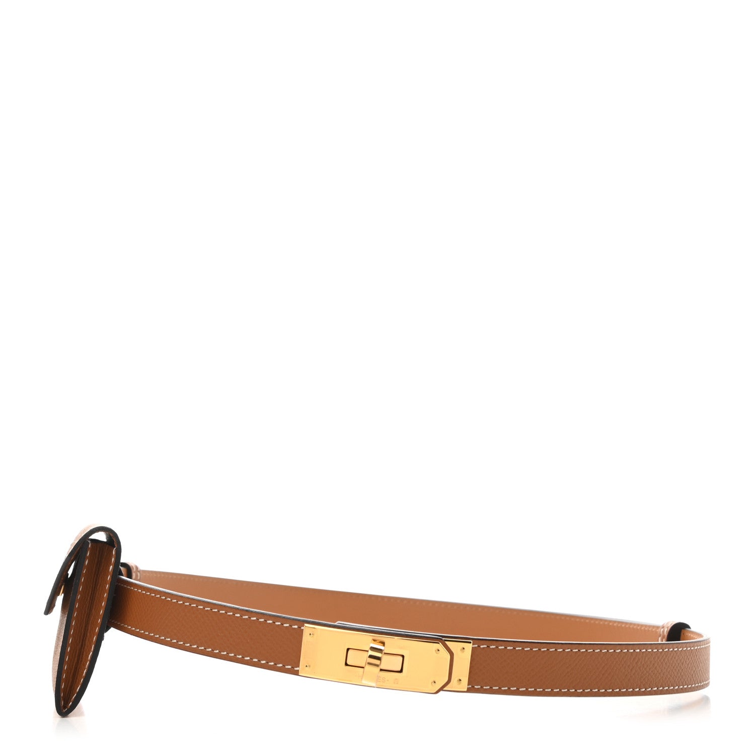 Hermes Epsom Kelly Pocket Belt Gold 1 of 5