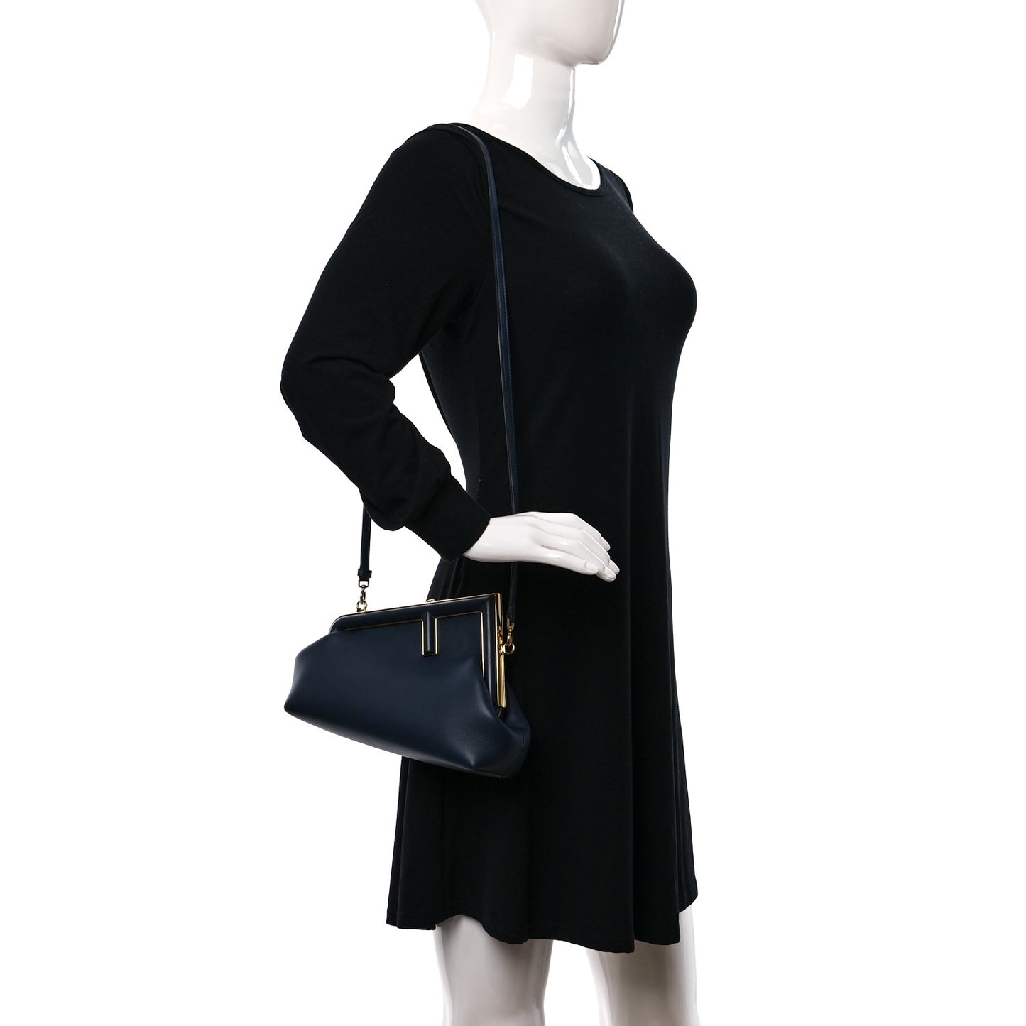 Shiny Nappa Small Fendi First Midnight Blue