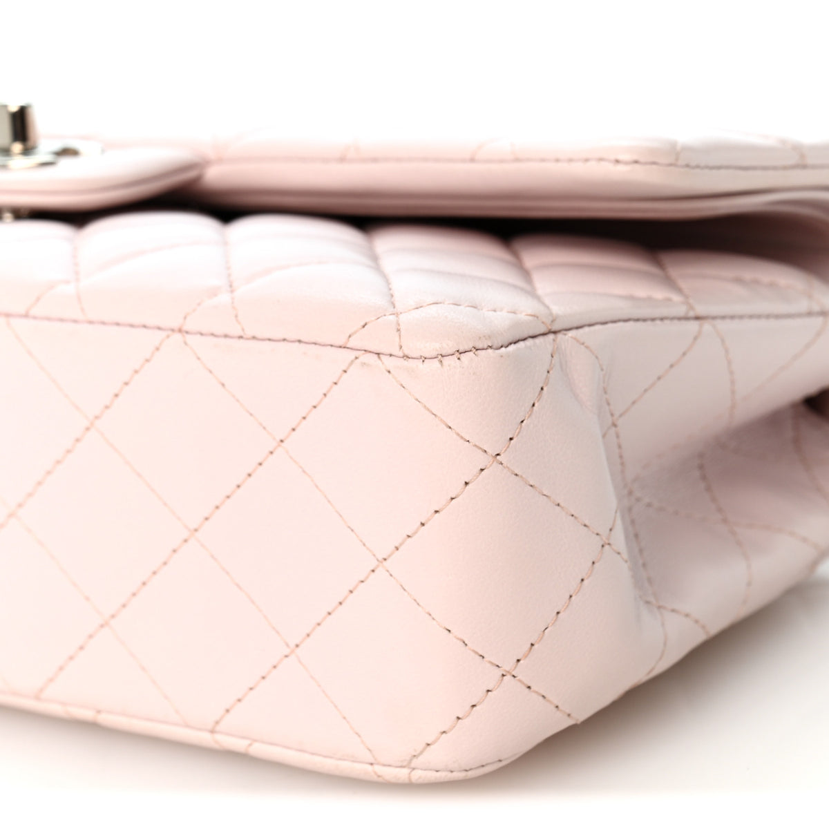 Chanel Lambskin Quilted Medium Double Flap Light Pink 10 of 10