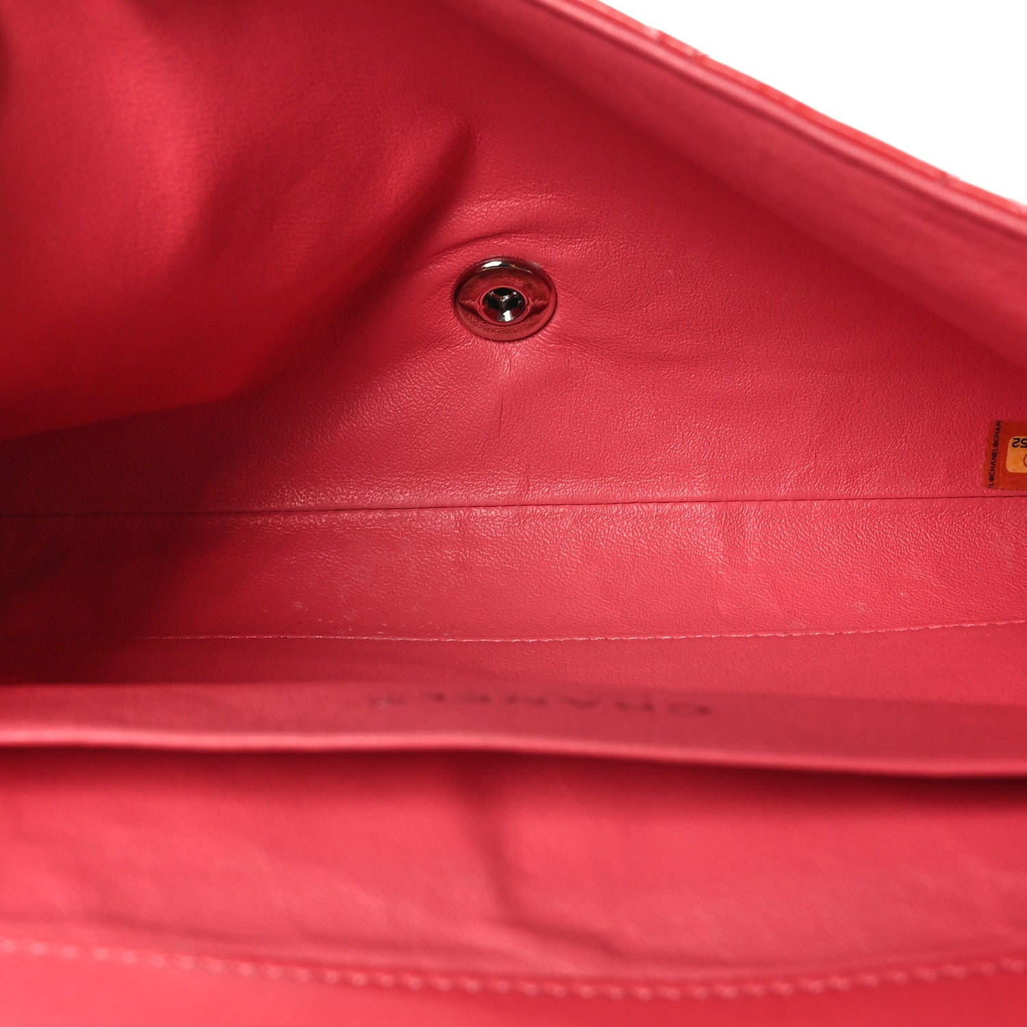 Chanel Patent Quilted Clutch With Chain Flap Fuchsia 5 of 9