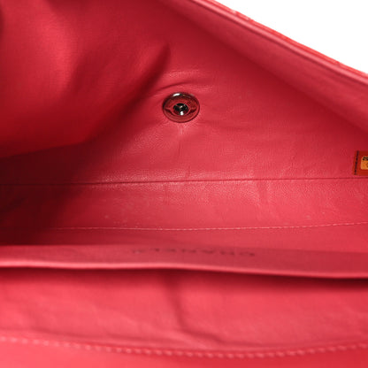 Chanel Patent Quilted Clutch With Chain Flap Fuchsia 5 of 9